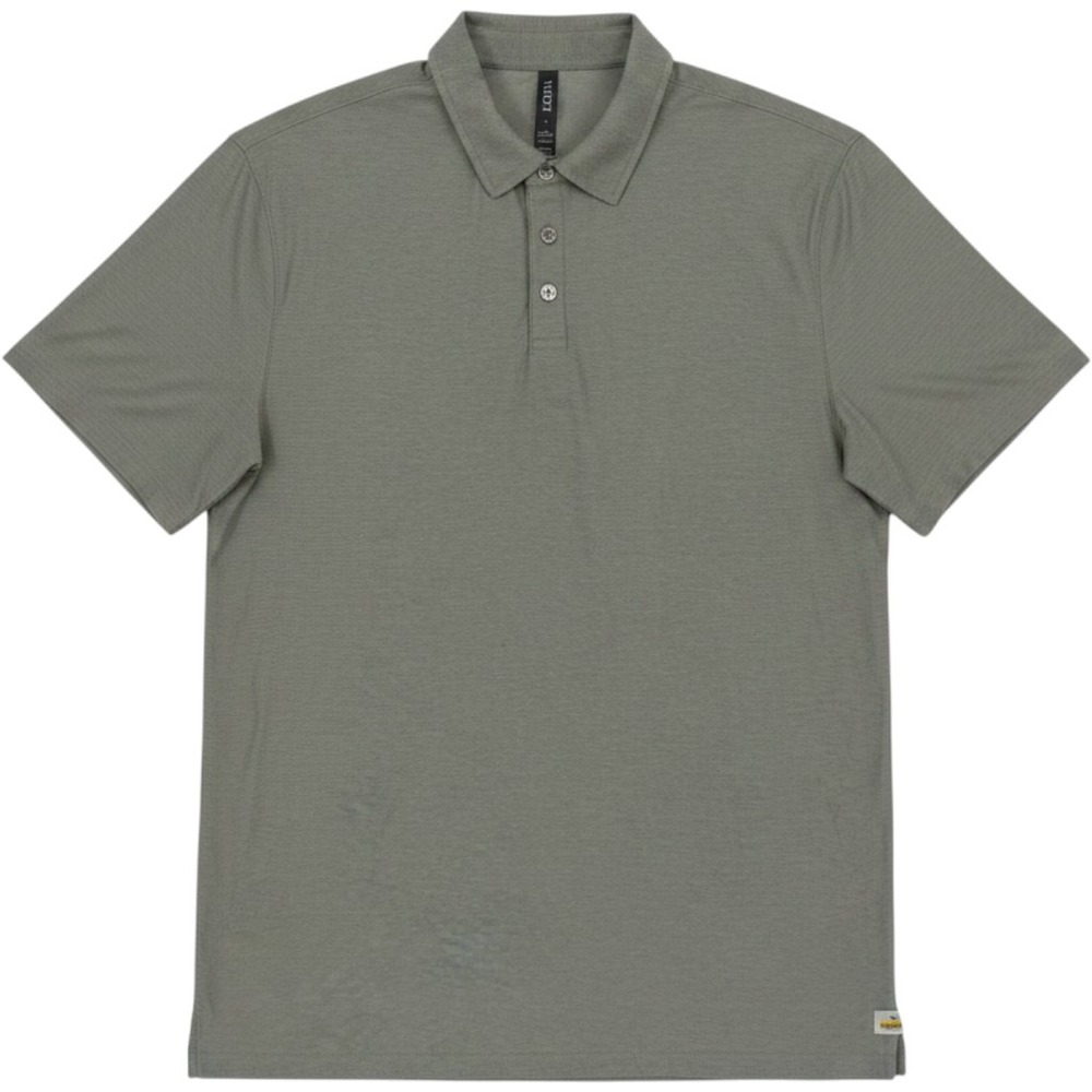 Vuori Strato Tech Polo Mens Large Green Activewear Minimalist Coastal Gorpcore